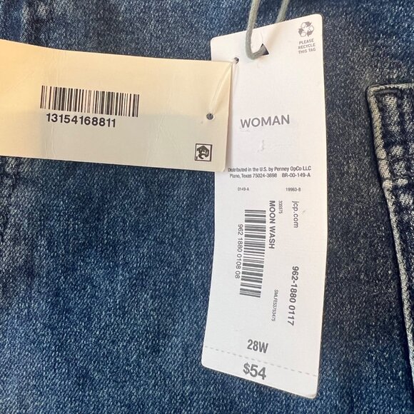 Liz Claiborne Womens Wide-Leg Denim Crop Pants Light Wash Plus Size 28W - Picture 4 of 12